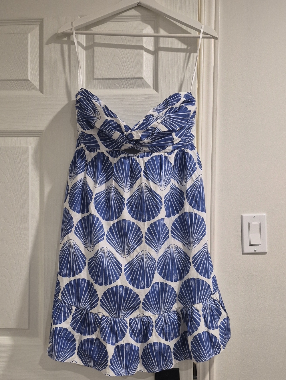 Blue Shell-Print Sundress - Womens Dress